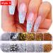 48 Color Nail Seedlettes Glitter & Rhinestone Art - DIY 3D Nail Stickers for Face & Body Decoration (4 Boxes) - Buy Online on GoSupps.com