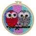 Maydear Punch Needle Starter Kit for Beginner Cartoon Rug Hooking Beginner Kit  with an Embroidery Pen and 9.8'' Hoop - Owl Couple