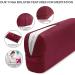 Premium Simian Yoga Bolster Pillow - Supportive Rectangular Cushion with Velvet Cover - Washable & Skin-Friendly - Ideal for Restorative & Yin Yoga - Burgundy - Buy Online on GoSupps.com