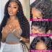 34 inch Water Wave Lace Front Wig | Brazilian Virgin Human Hair | 180% Density | Pre Plucked | Transparent HD Lace | for Black Women - Buy Online on GoSupps.com