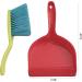 Home Essential 2 Packs - Junior Kids Mini Size (5.88'' x 10.25'') Heavy Duty Dustpan with Hand Brush for Sweeping and Cleaning of Kitchen Office Table-top Car - Buy Online on GoSupps.com