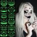 12 Sheets Halloween Face Tattoos Luminious Halloween Tattoos for Adults Kids Glow in The Dark Waterproof Halloween Temporary Tattoos for Horror Makeup Halloween Decor Party Supplies