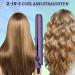 2-in-1 Dual Purpose Curling Wand & Straightener - Portable Travel Hair Styler for All Hair Types in Purple - Buy Online on GoSupps.com