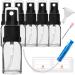 Handsunity 10ml-6Stk spray glass bottle-pharmacy clear glass bottle set with black atomizer glass spray bottle made of transparent glass including 17 accessories 10ml-6 pieces Black cap