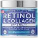 EVR Beauty - The Best Retinol and Collagen Anti Aging Face Moisturizer Cream - Anti Wrinkle Cream for Women and Men with Hyaluronic Acid - Use Day and Night - 4 ounces