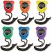 Champion Sports Stopwatch Timer Set: Waterproof, Handheld Digital Clock Sport Stopwatches with Large Display for Kids or Coach - Bright Colored 6 Pack Assorted