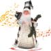zerotop 16" Electric Singing Walking Santa Claus Christmas Plush Toy with Music & Lights Induction Electric Christmas Ornaments Stuffed Toy Musical Doll for Kids Gift Home Party Xmas Decor (Gray) White