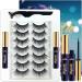 Menaka 3D Natural Magnetic Eyelashes Kit | 7 Pairs Reusable Lightweight & Easy to Use | No Glue Needed for Stunning Looks - Buy Online on GoSupps.com