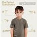 Nui Organics Merino Wool & Tencel Kids T-Shirt - Lichen, 8 Years | Ultra Soft Base Layer for Year-Round Comfort - Buy Online on GoSupps.com