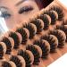 Mink Lashes Fluffy 16mm Wispy False Eyelashes 8D Full Volume Curly Russian Strip Lashes 10 Pairs Pack Dramatic Fake Eyelashes Look Like Extensions by TIMELABS 01 Curly Fluffy (F09)