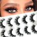 Buy 20mm Mink Flu-ffy Lashes | 5 Pairs of 3D Volume Curly Dramatic False Eyelashes - Thick & Full - Buy Online on GoSupps.com
