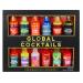 Thoughtfully Gifts Global Cocktail Mixers 2.3 Fluid Ounces Each Mixes of Classic Margarita Cuban Style Mojito New York Appletini Pina Colada Blue Hawaiian Set of 12(Contains NO Alcohol)