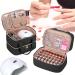 YARWO Nail Polish Organizer Bag - Double Layers Case for 40 Bottles, Adjustable Dividers, Ideal Mothers Day Gift - Black (Bag Only) - Buy Online on GoSupps.com