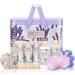 Relaxing Lavender Spa Bath Gift Basket 11pcs Lavender Birthday Gifts For Women Home Bath Spa Gift Set Green Canyon Spa