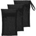 Travel Soap Saver Bag 3 Pcs Soap Pocket Exfoliating Soap Saver Pouch Rough Mesh Bar Soap Bags for Shower Body Foam Scrubber Exfoliating Shower Sponge - Black