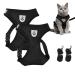 2 pieces of cat dishes with chwarz line -safe: Nizirioo Cat Harness Cat Garnitus Breakable Cat jacket Black For Small Medium Pets Dogs Dogs Cats