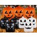 Giiffu Halloween Leaf Lawn Bags(3648 & 2430) - Halloween Thanksgiving Fall Outdoor Garden Yard Decoration Trash Bag, Giant Jack-o-lantern Pumpkin Lawn Bag - Pack of 9 with Twist Ties