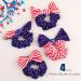 4 PCS American Velvet Patriotic Scrunchies | 4th of July Hair Ties for Women and Girls - Buy Online on GoSupps.com