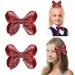 WLLHYF 2 PCS 5Inch Sequin Hair Bows Clips - Large Alligator Hair Barrettes for Girls, Red - Perfect for Birthday Parties and Gifts - Buy Online on GoSupps.com