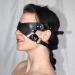 Honeylust Extravagant Synthetic Leather Eye Mask - Elegant Black Carnival Mask for Bondage Fetish & Halloween Parties - Festival Facial Jewelry - Buy Online on GoSupps.com