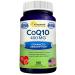 CoQ10 (400mg Max Strength, 100 Veggie Capsules) - High Absorption Coenzyme Q10 Powder - Ubiquinone Supplement Pills, Extra Antioxidant CO Q-10 Enzyme Vitamin Tablets, COQ 10 for Healthy Blood Pressure
