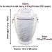 Urns for Ashes Adult Large Cremation Funeral Human Memorial Burial Remain Metal Full Size Silver White Marble Handle Butterfly Silver Black Marble Butterfly Handle - Buy Online on GoSupps.com