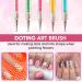 Dazzl Nail Art Brushes for Gel Nails - 8PCS Glitter Handle Brushes in 8 Designs for Painting, Dotting, Drawing - Alloy & Acrylic Material - Buy Online on GoSupps.com