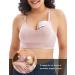 HOFISH Seamless Nursing Sports Bra M 2pcs Black+Pink | Medium Impact Racerback Pregnancy Padded Breastfeeding Support Bra - Buy Online on GoSupps.com