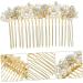Housoutil Alloy Rhinestone Hair Comb Pearl Side Comb Bridal Hair Comb Crystal Hair Accessories Pearl Clips for Hair Pearl Hair Clip Wedding Side Comb Tiara Rhinestones Wig Bridesmaid - Buy Online on GoSupps.com