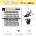 Lankiz Self-Adhesive Eyelashes - 160pcs No Glue Required 40D D Curl DIY Eyelash Extensions Reusable Pre-Glued Individual Lashes - Buy Online on GoSupps.com