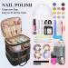 BAGMIND 3-Layer Nail Polish Organizer Case with Detachable Compartment - Portable Black Nail Polish Holder - Buy Online on GoSupps.com