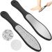 Roser rose foot ripel made of double -sided stainless steel corneal plane corneal remover corneal file portable foot care for removed dead cornea removal and crushed skin cornea black