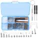 Approx. 500-part glasses repair set with 10 pairs of nasal cushions 3 pieces of micro screwdrivers tweezers sunglasses glasses and watch repair
