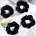 Whaline 12 Pack Velvet Hair Scrunchies - Soft Elastic Hair Bands in Black - Buy Online on GoSupps.com