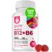 DR. MORITZ Vitamin B12 B6 Gummies for Adults & Kids - Sugar-Free 2000 mcg Methyl B-12 and 32 mg B-6 - Gluten-Free Non-GMO Vegan Formula - Raspberry Flavor Chewable VIT B Complex - Vitamina B6