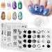 KADS 7/6PCS Nail Art Stamp Plates Flower Butterfly Ocean Print Manicure Templates with 1 piece of Polish Stamper (7 Plates+1 Stamper)