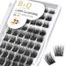 BQ lash single eyelash 72 clusters colored eyelashes individually at home cluster lashes B42 B02 B09 black eyelashes for DIY eyelash extension DIY eyelash bushes (B42 D-16mm) D-16 mm B 42