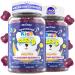 Kids Magnesium Sleep Gummies Sugar Free Magnesium Glycinate Malate & Citrate w/Saffron GABA L-Theanine & Herbs No Melatonin - Natural Bedtime Calm & Sleep Aid for Relaxation Brain Muscle 2Pack