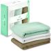 Fern & Avery Muslin Swaddle Blankets - Gender Neutral Receiving Blankets - Newborn Essential Baby Blankets for Boy or Girl - Mint Theme