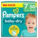 Pampers Baby-Dry Size 7 50 Nappies 15kg+ (Old Version)