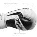 GINGPAI Leather Boxing Gloves for Men & Women | Punching Bag Kickboxing Muay Thai Gloves 8oz in White Black | Premium Quality - Buy Online on GoSupps.com