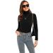 YepClick Women's Long Sleeve Turtleneck T-Shirt - Black, Medium | Lightweight & Cozy Base Layer Top - Buy Online on GoSupps.com