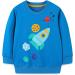 Kids Dinosaur Sweatshirt | Cotton Casual Top for Boys & Girls | Long Sleeve Pullover T-Shirt | Toddler Baby Clothes 1-8 Years | 5-6 Years Rocket Design - Buy Online on GoSupps.com