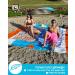 ECCOSOPHY Oversized Sandproof Beach Blanket 9'x10' - Lightweight & Heat Proof Outdoor Mat - Double Anchored with Sand Pockets & Stakes - Quick Drying & Compact Blue - Buy Online on GoSupps.com