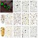 Konsait 450+pcs Glow in The Dark Halloween Nail Sticker Peel and Halloween Self-Adhesive Nail Decals, Pumpkin Monster Nail Art for Kids Halloween Party Supplies Trick or Treat Party Bag Fillers