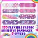 120-Piece Kids Fabric Bandages Set | Assorted Patterns | Flexible Self-Adhesive Wrap for Small Cuts, Scrapes, Wounds, Burns | Baby, Child, Toddler | 8 Styles Available - Buy Online on GoSupps.com