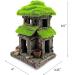 M2cbridge Aquarium Decorations Fish Hideout House Betta Cave with Green Lifelike Moss (Style 3) - Buy Online on GoSupps.com
