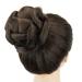 Imissu braided chaotic curly chignon dancer-hair cover donut hair tubes hair tie hair node wig updo for party (chocolate brown)