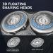 Buy Kensen Rechargeable Electric Razor for Men | Cordless Waterproof 3D Floating Head Ultimate Shaving Experience - Buy Online on GoSupps.com