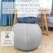 Nanspring Balance Training Exercise Ball Chair | Office & Home Stability Fitness | Ergonomic Posture Activating Ball with Handle & Cover | Light Gray 25x25 - Buy Online on GoSupps.com